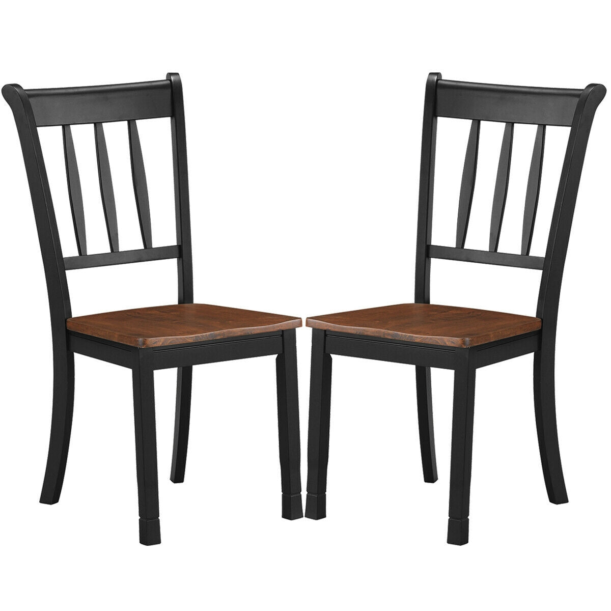 2 Pieces Solid Whitesburg Spindle Back Wood Dining Chairs