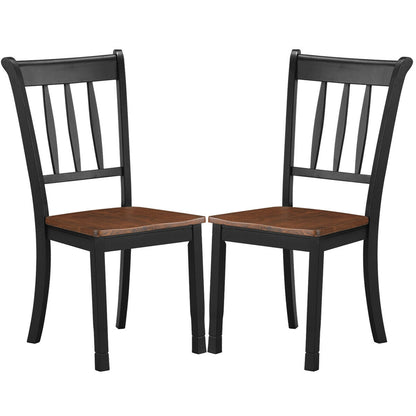 2 Pieces Solid Whitesburg Spindle Back Wood Dining Chairs