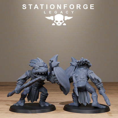 3D Printed Bogkin Spearmen by StationForge Miniatures