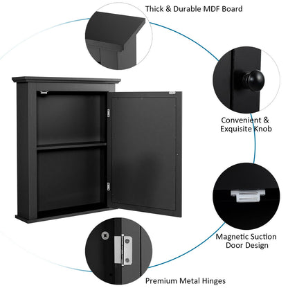Bathroom Wall Mounted Storage Mirror Medicine Cabinet