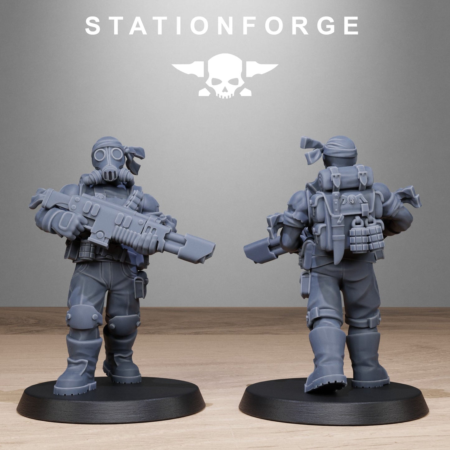 3D Printed GrimGuard Jungle Fighters by StationForge Miniatures