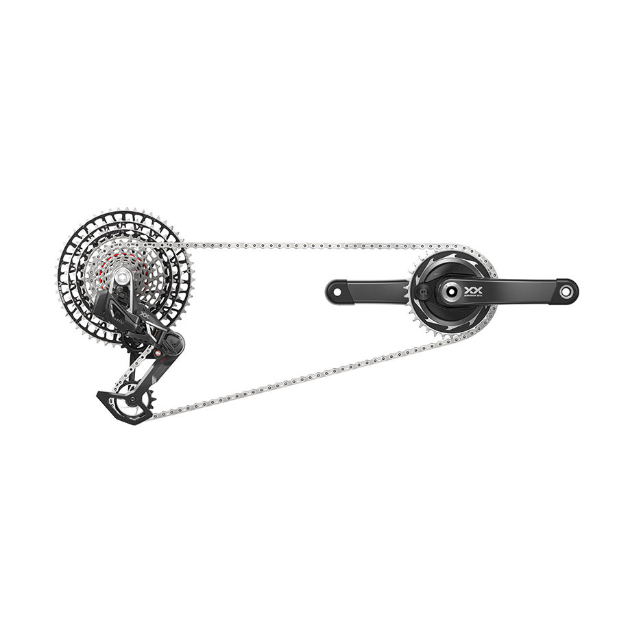 SRAM XX SL T-Type Eagle AXS Power Meter Group 165mm Blk D2