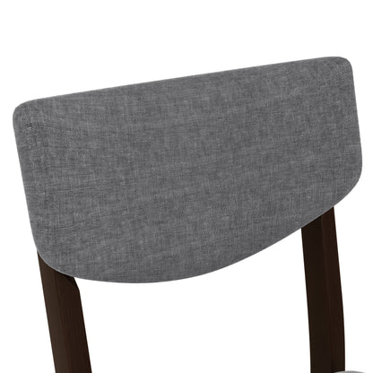 Rustic 5-Piece Dining Set - 1 Solid Wood Table + 4 Upholstered Chairs,