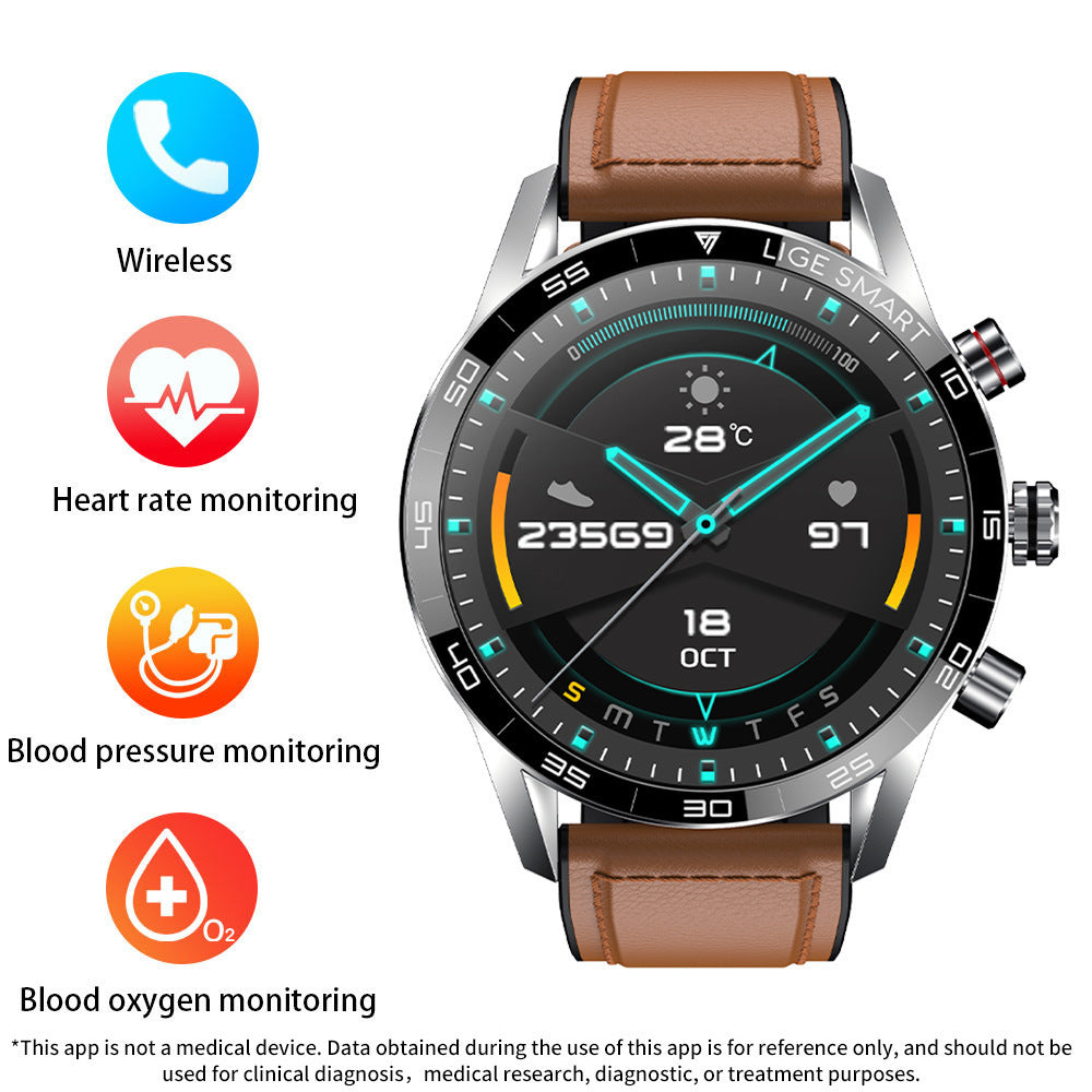 Multifunctional Bluetooth Smartwatch For Men With Blood Pressure And Heart Rate Monitoring