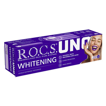 Rocs Uno Whitening Toothpaste with Calcium & Xylitol - 74g