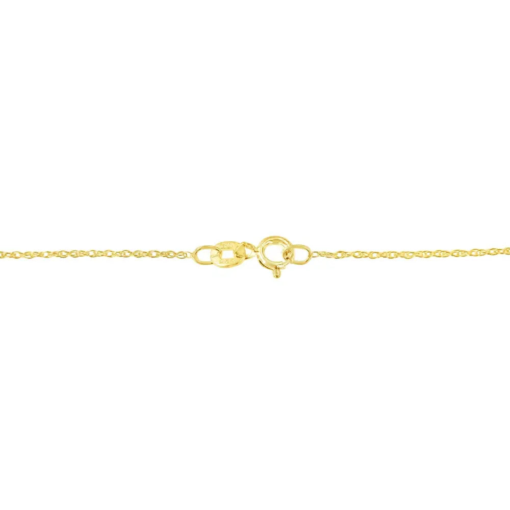 1/4 Cttw Diamond Open Heart Pendant in 10K Yellow Gold 18 Inch Chain