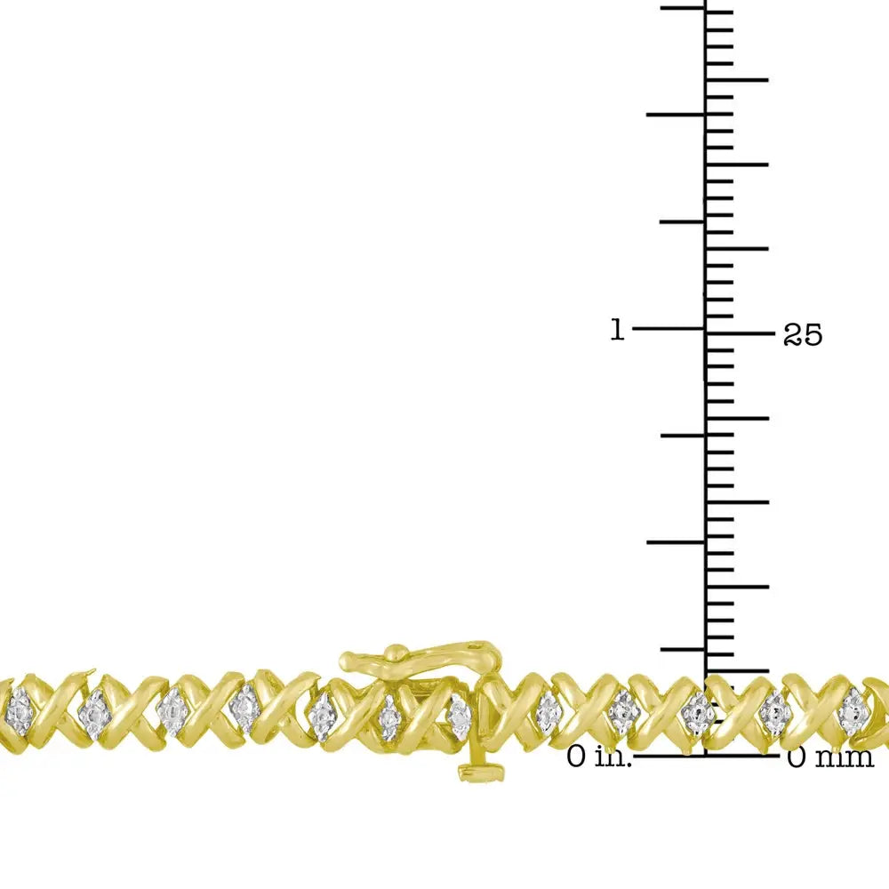 Graduated Round Diamond Riviera Necklace in 10K Yellow Gold 4.0 Cttw