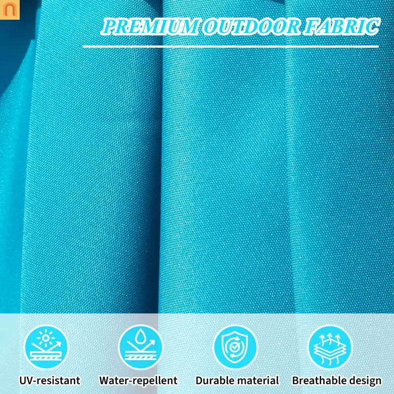 Patio Umbrella Cantilever Square Lake Blue 10 Ft UPF50 360 Rotation