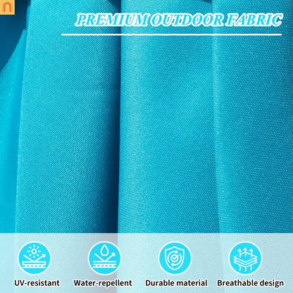 Patio Umbrella Cantilever Square Lake Blue 10 Ft UPF50 360 Rotation
