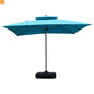 Patio Umbrella Cantilever Square Lake Blue 10 Ft UPF50 360 Rotation