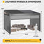 Alora Luxury Wall-Mounted Aluminum Louvered Pergola With Pull-Down Screens (SAK91537)