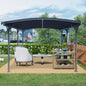 [10X19FT] Alora Heavy-Duty Outdoor Aluminum Arch Carport With Polycarbonate Panels (SAK86109)