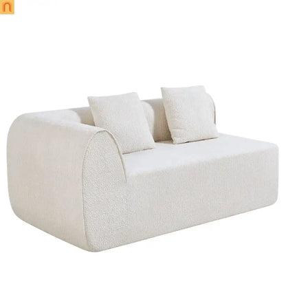 Sectional Sofa Curved L-Shape High-Density Foam Almond 4 Seat 110 In