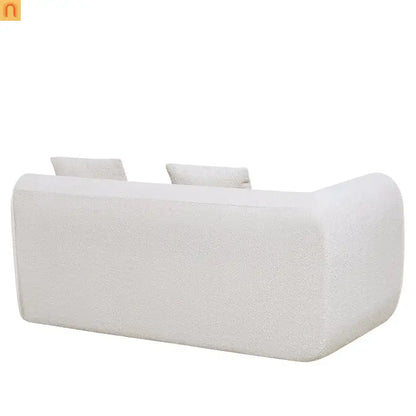 Sectional Sofa Curved L-Shape High-Density Foam Almond 4 Seat 110 In