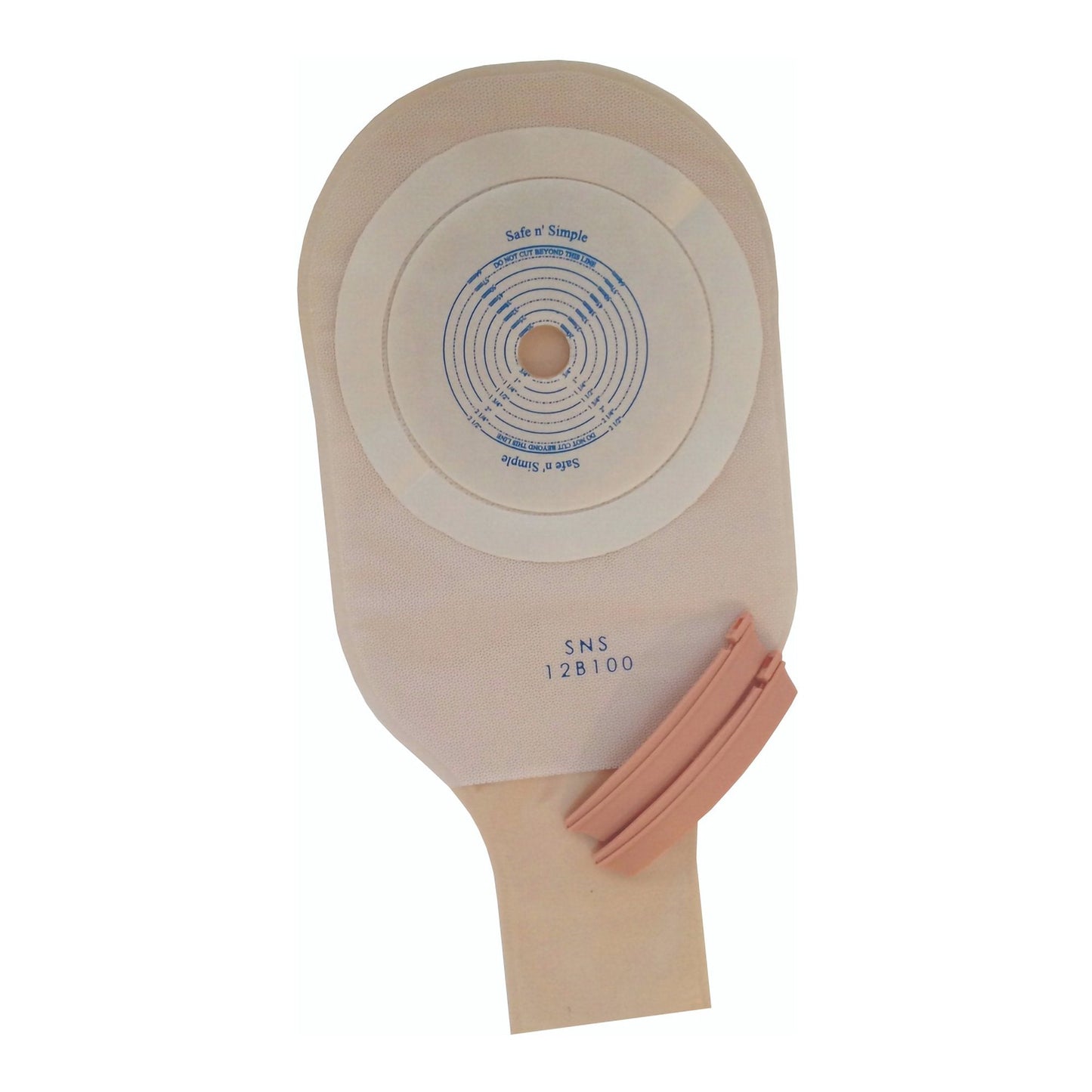 Safe N Simple Drainable Pouch, One Piece, Standard Wear, Cut-to-Fit - Opaque (80 Count)