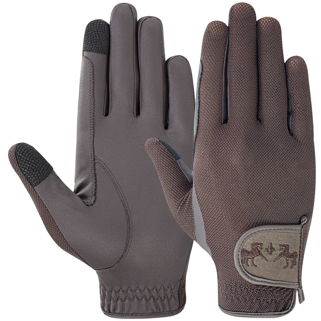 Equine Couture Aerocool Pull-On Touch Screen Riding Gloves