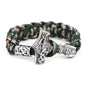 Stainless Steel Titanium Umbrella Rope Hand Braided Bracelet Men's Jewelry