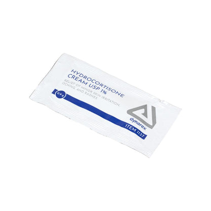 Dynarex Hydrocortisone Cream, 0.9 g Foil Packet, 25/bx, 72bxs/case (1800 Count)