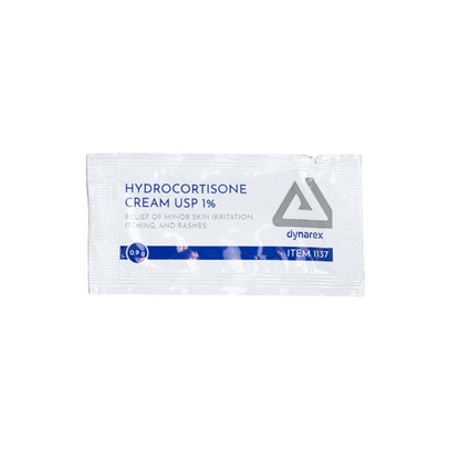 Dynarex Hydrocortisone Cream, 0.9 g Foil Packet, 6/bx, 100bxs/case (600 Count)