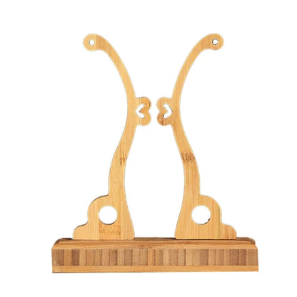 Chinese Bamboo Round Fan Display Holder for Home Decor
