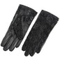 Non-slip driving lace sunscreen leather gloves