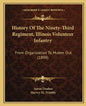 History of the Ninety-Third Regiment, Illinois Volunteer Infantry: From Organization to Muster Out (1898) - Paperback
