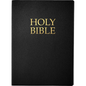 Kjver Holy Bible, Large Print, Black Bonded Leather, Thumb Index: (King James Version Easy Read, Red Letter) - Leather