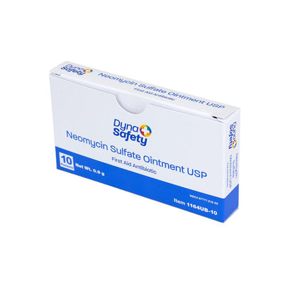 Dynarex Neomycin Sulfate Ointment USP, 0.9g - 10ea/bx, 100bxs/cs (1000 Count)