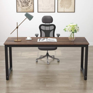 63 Inch Rustic Brown Computer Desk For Home Office