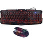 J10 Tricolor Backlight Wired Gaming Keyboard and Mouse Set with Colorful LED Lighting and Russian Layout