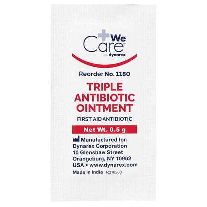 Dynarex Triple Antibiotic Ointment, 0.5 g Foil Packet, 144/bx, 12bxs/case (1728 Count)