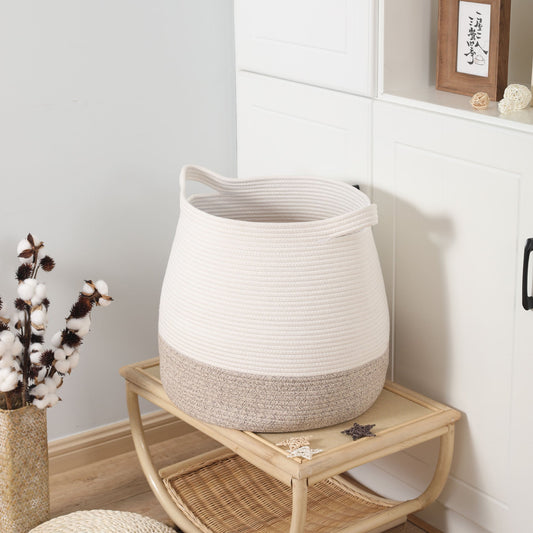 Japanese Style Cotton Rope Woven Storage Basket