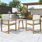 Outdoor Dining Chair Acacia Wood Set of 2