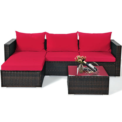 5 Pieces Patio Rattan