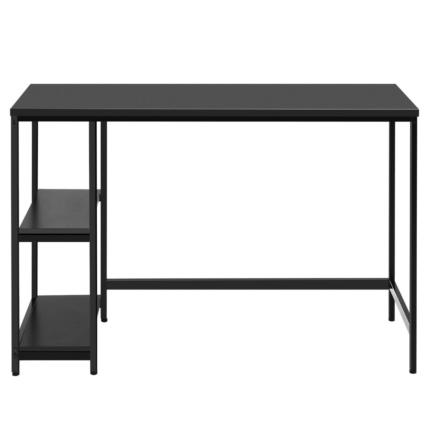 47 Inch Computer Desk Office Study Table Workstation Home with Adjustable Shelf Black
