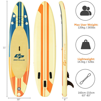 Inflatable Stand Up Paddle Board Surfboard with Bag Aluminum Paddle and Hand Pump