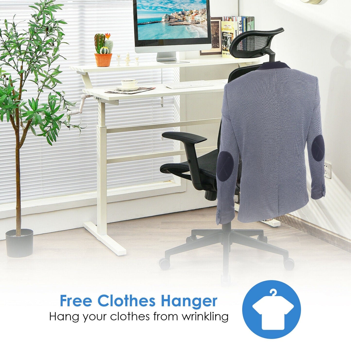 Height Adjustable Ergonomic High Back Mesh Office Chair with Hange