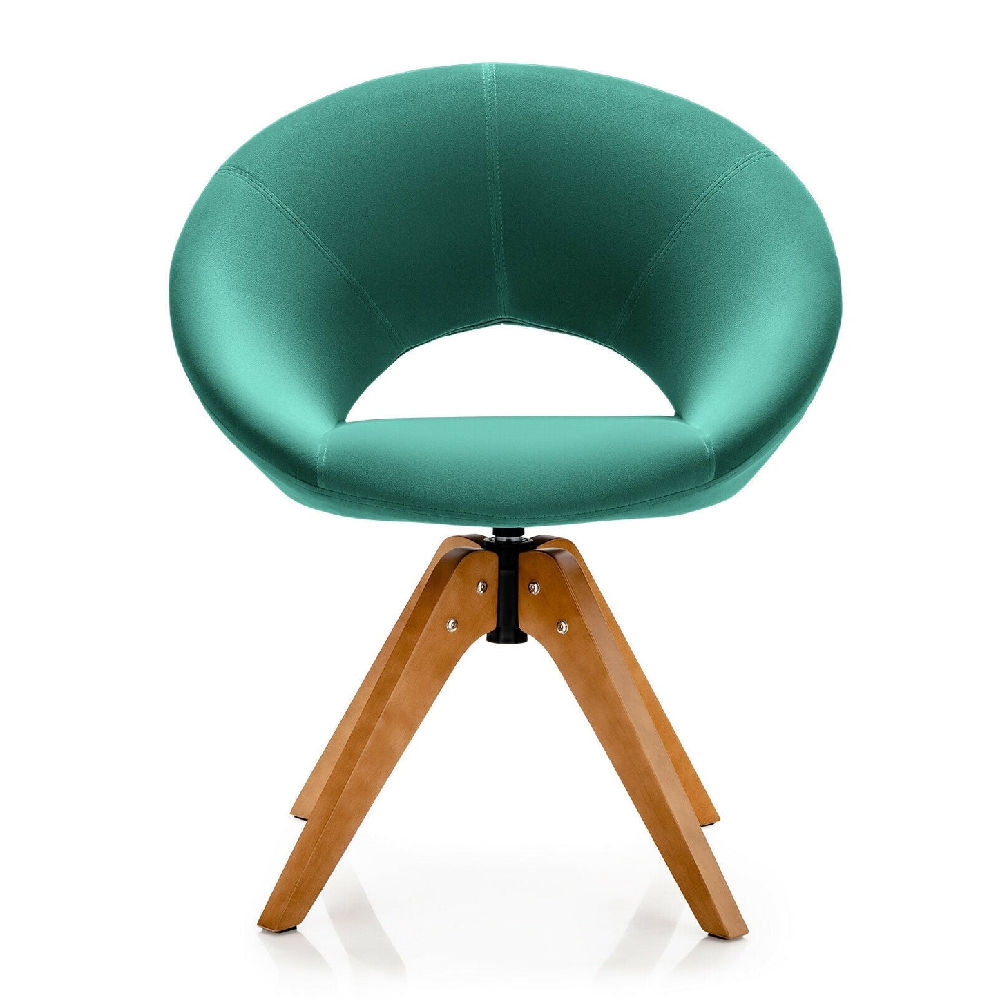 Swivel Accent Chair with Oversized Upholstered Seat for Home Office