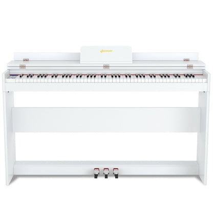 88 Key Full Size Electric Piano Keyboard with Stand 3 Pedals MIDI Function