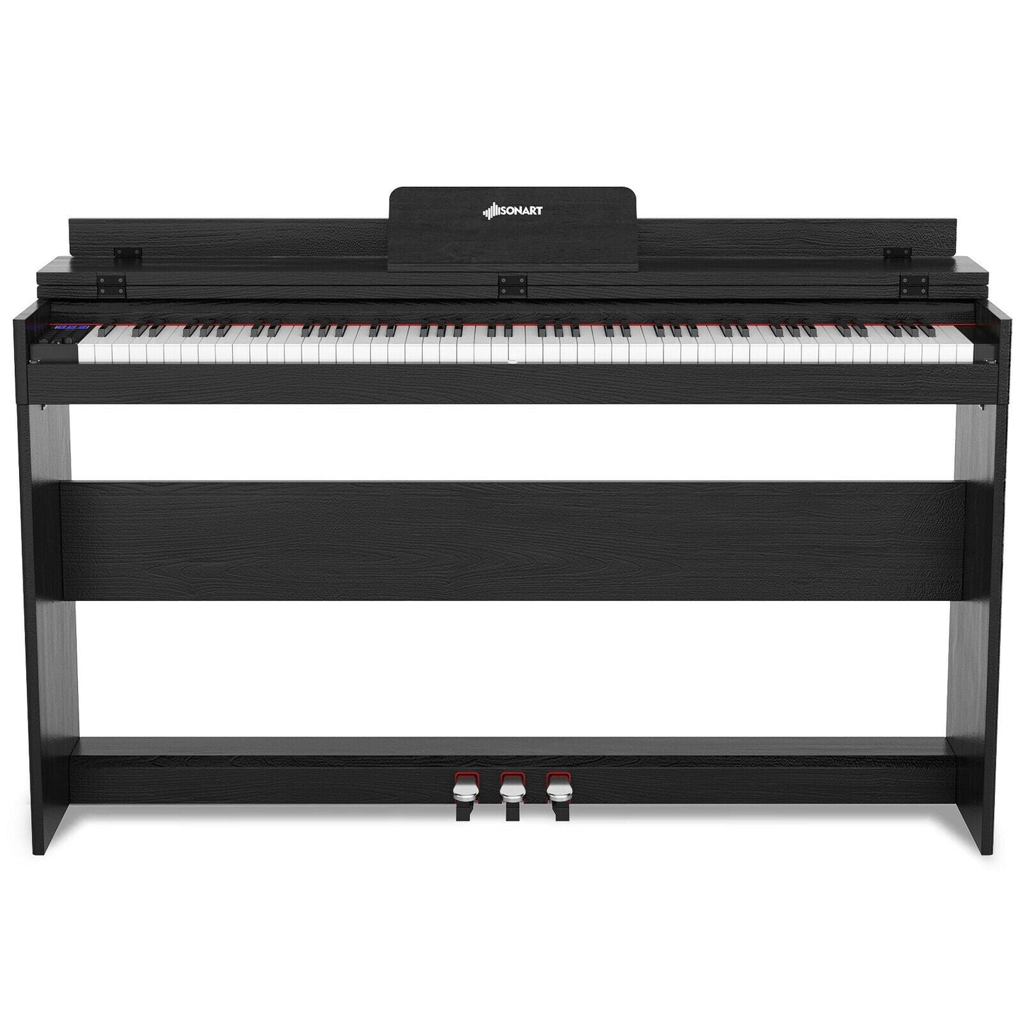 88 Key Full Size Electric Piano Keyboard with Stand 3 Pedals MIDI Function