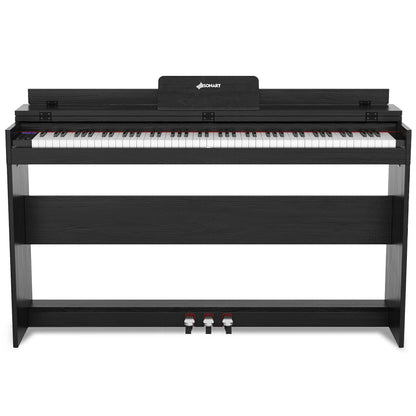 88 Key Full Size Electric Piano Keyboard with Stand 3 Pedals MIDI Function