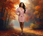 New Red Fall/Autumn Winter Knitted Sweater Dress for women