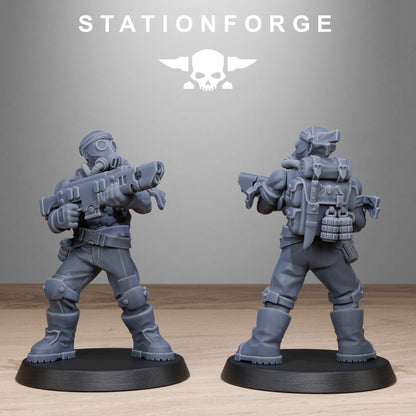 3D Printed GrimGuard Jungle Fighters by StationForge Miniatures