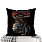 Motorcycle-Themed Double-Sided Square Pillow