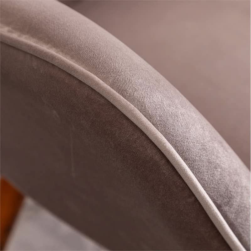 Contemporary Velvet Upholstered Accent Chair Chocolate