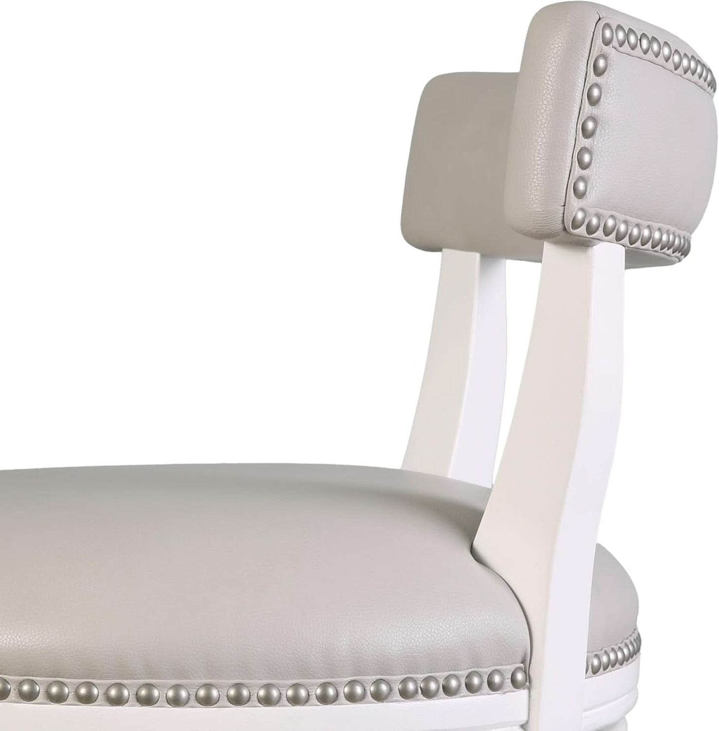 Stylish 31 Inch Bar Stool with Swivel Gray Seat