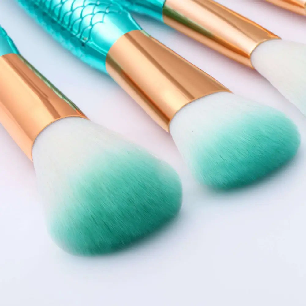 11pcs Mermaid Makeup Brushes Kit with Palette