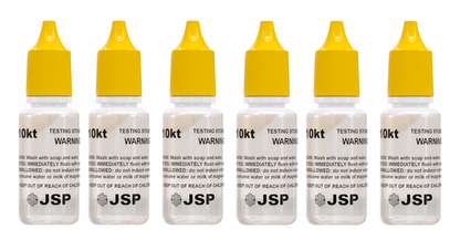 6 Bottles of JSP 10K Gold Metal Test Acid Karat Testing Liquid Solution Jewelry Tester