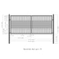 [12-18FT] Heavy-Duty Barcelona-Style Powder-Coated Steel Galvanized Dual Swing Driveway Gate (SAK25978)