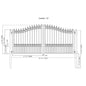 [12-18FT] Heavy-Duty London-Style Powder-Coated Galvanized Steel Dual-Swing Driveway Gate (SAK48520)